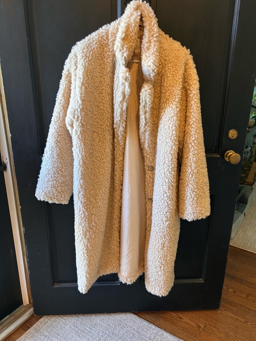 a new day Cream Teddy Sherpa Coat for Women